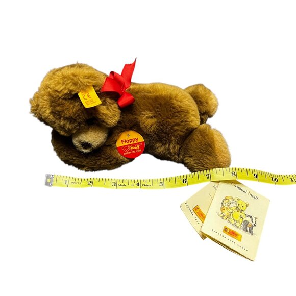 Vintage Steiff Floppy Brown Bear #082108 Plush 8" W/Tags Button Germany RARE - Picture 11 of 12